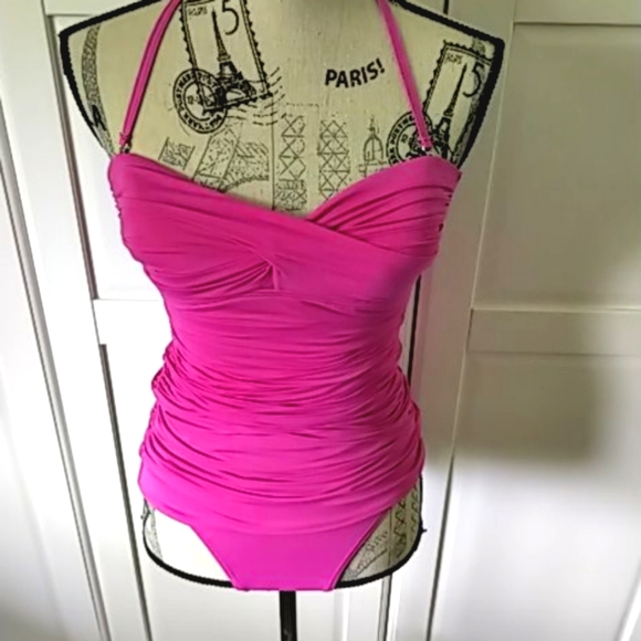 Carmen Marc Valvo Pink Bathing Suit - Picture 8 of 12